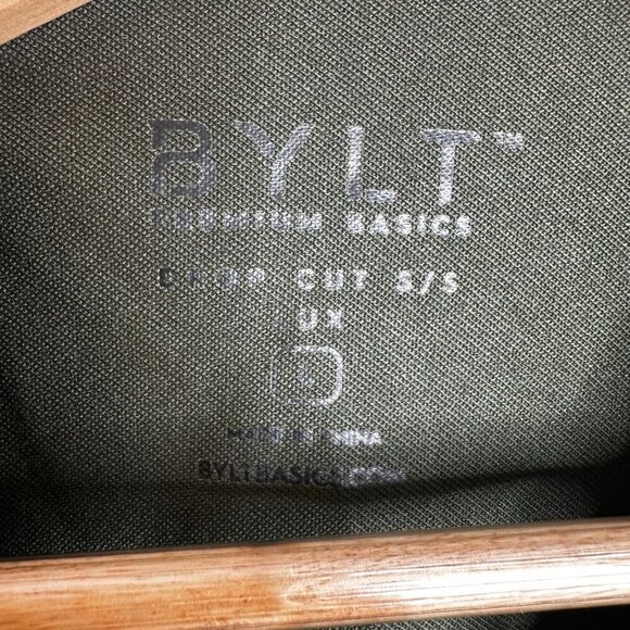 BYLT Shirt Mens Large Green Premium Basics Drop Cut Lux Soft Short Sleeve Tee - Picture 6 of 10
